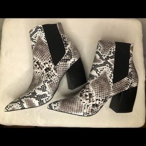 Qupid Faux Snakeskin Boots